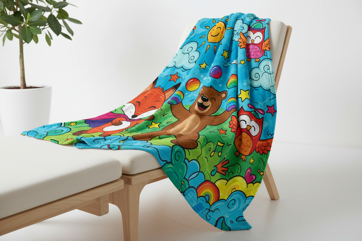 can you put a cartoon on the blanket instead 